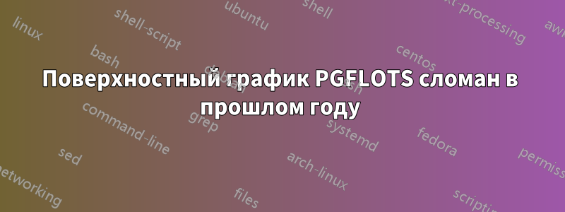 Поверхностный график PGFLOTS сломан в прошлом году