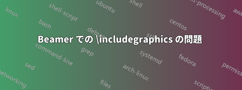 Beamer での \includegraphics の問題