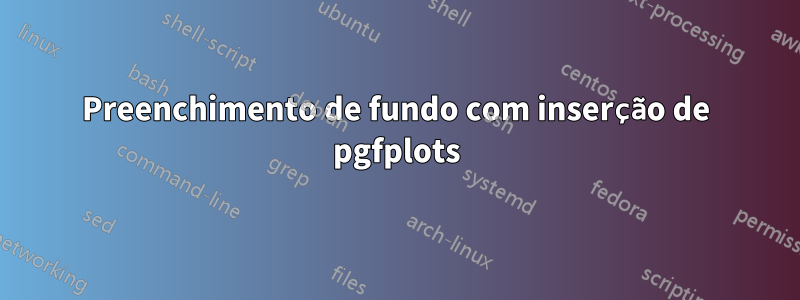Preenchimento de fundo com inserção de pgfplots