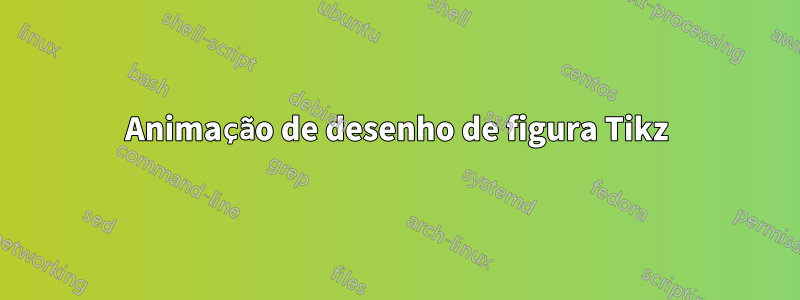 Animação de desenho de figura Tikz
