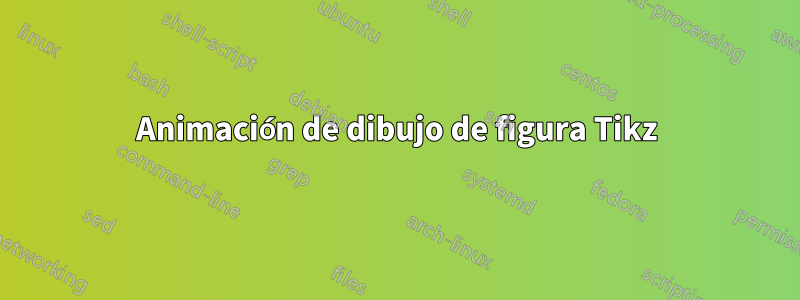 Animación de dibujo de figura Tikz