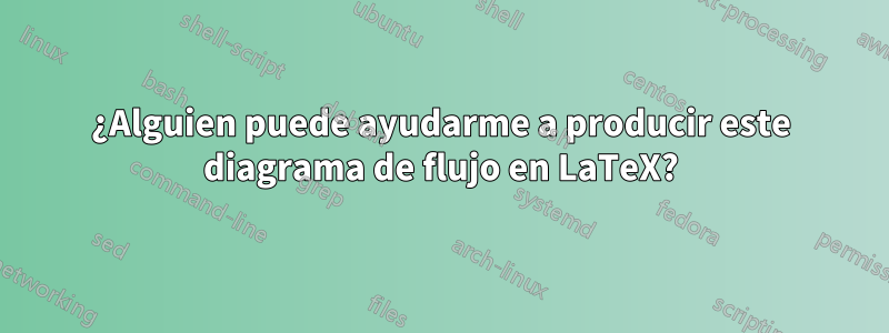 ¿Alguien puede ayudarme a producir este diagrama de flujo en LaTeX?
