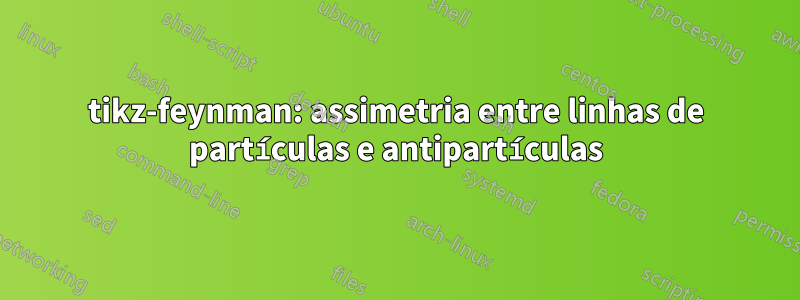 tikz-feynman: assimetria entre linhas de partículas e antipartículas