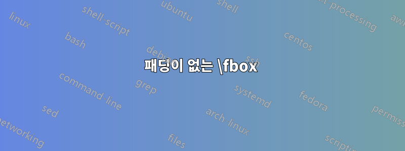 패딩이 없는 \fbox