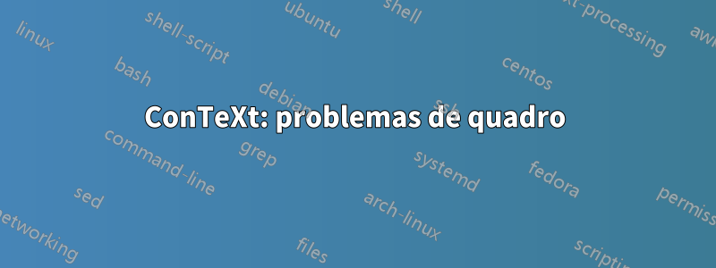 ConTeXt: problemas de quadro