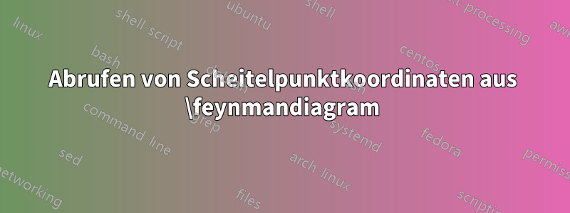 Abrufen von Scheitelpunktkoordinaten aus \feynmandiagram