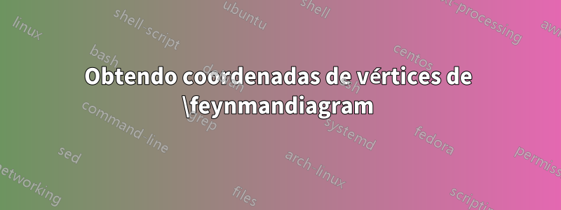 Obtendo coordenadas de vértices de \feynmandiagram