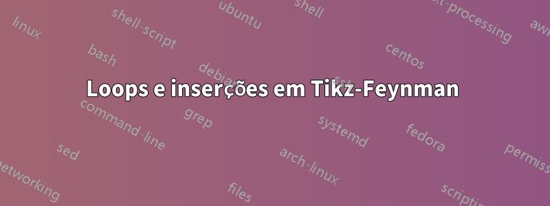 Loops e inserções em Tikz-Feynman
