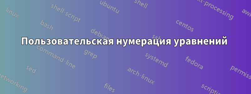 Пользовательская нумерация уравнений