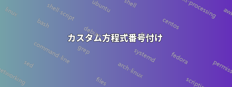 カスタム方程式番号付け