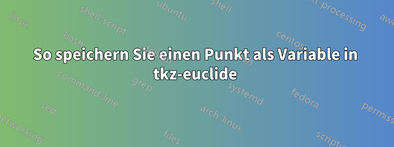 So speichern Sie einen Punkt als Variable in tkz-euclide