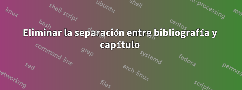 Eliminar la separación entre bibliografía y capítulo