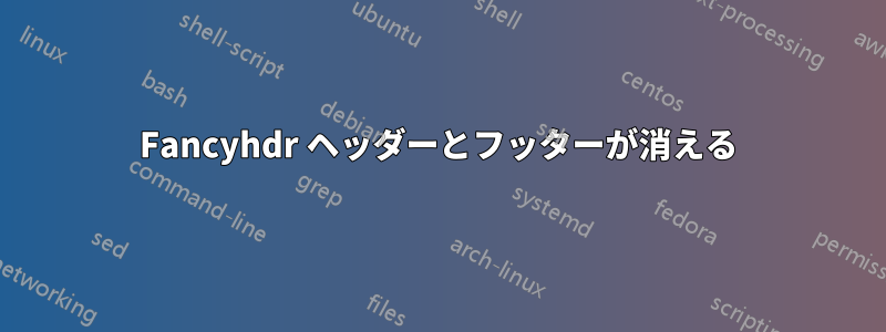 Fancyhdr ヘッダーとフッターが消える