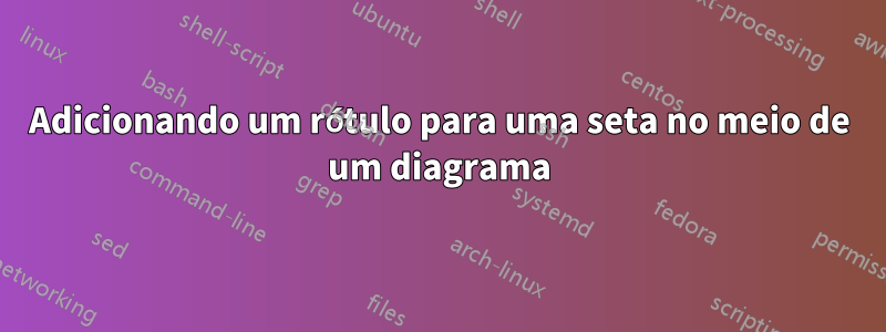 Adicionando um rótulo para uma seta no meio de um diagrama