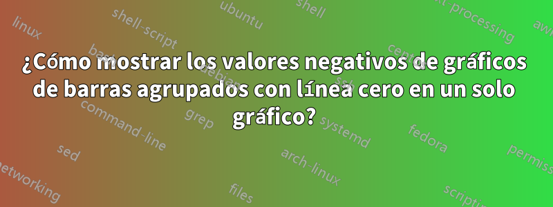 ¿Cómo mostrar los valores negativos de gráficos de barras agrupados con línea cero en un solo gráfico?