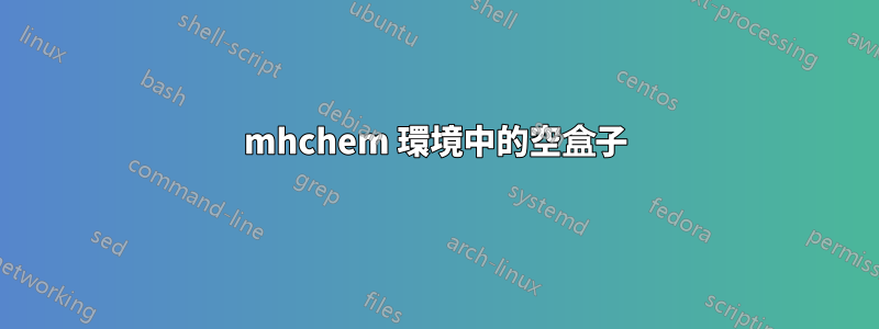 mhchem 環境中的空盒子