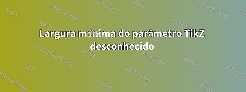 Largura mínima do parâmetro TikZ desconhecido