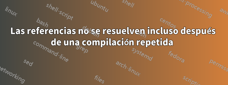 Las referencias no se resuelven incluso después de una compilación repetida 