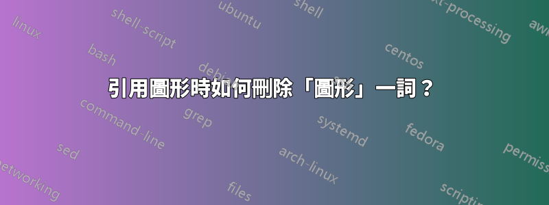 引用圖形時如何刪除「圖形」一詞？