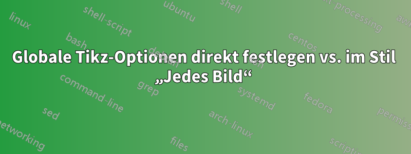 Globale Tikz-Optionen direkt festlegen vs. im Stil „Jedes Bild“