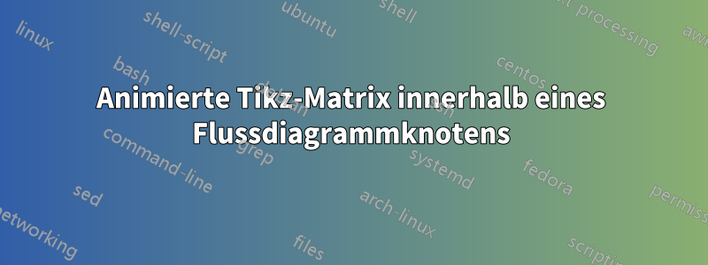 Animierte Tikz-Matrix innerhalb eines Flussdiagrammknotens