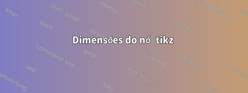 Dimensões do nó tikz