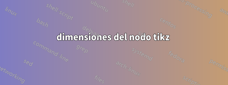 dimensiones del nodo tikz