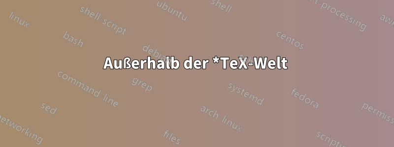 Außerhalb der *TeX-Welt