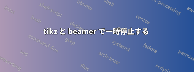 tikz と beamer で一時停止する