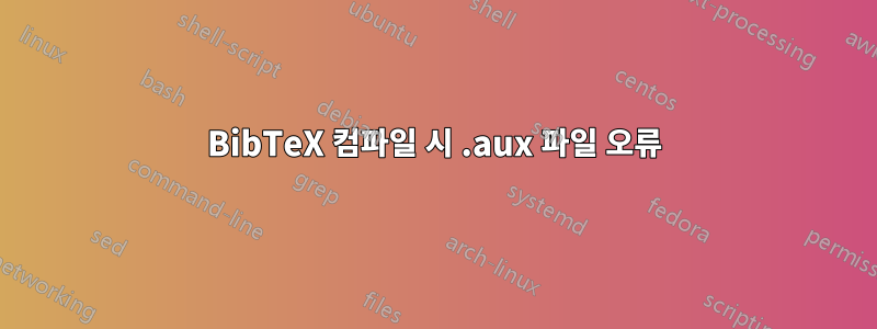 BibTeX 컴파일 시 .aux 파일 오류