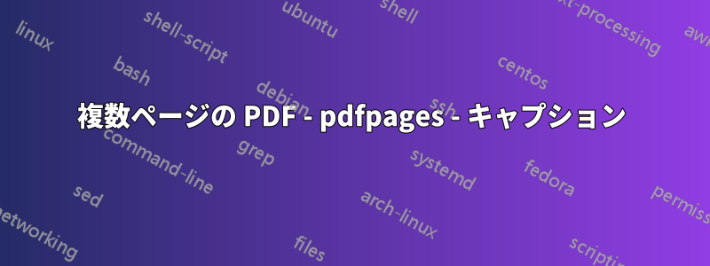 複数ページの PDF - pdfpages - キャプション