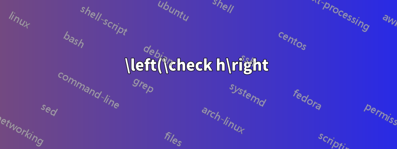 \left(\check h\right) と \left(\hat h\right)