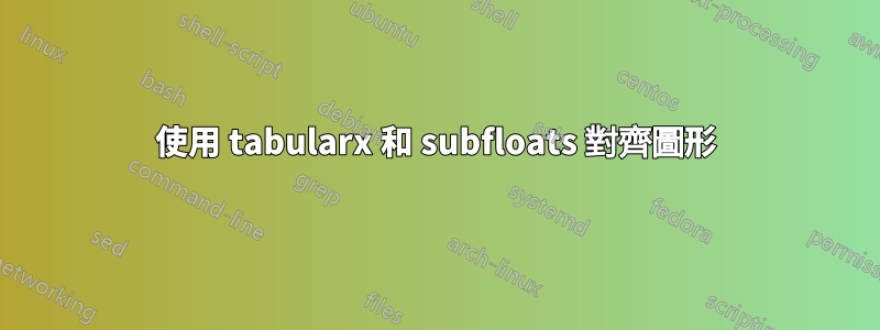 使用 tabularx 和 subfloats 對齊圖形