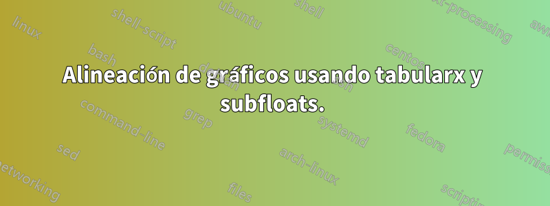 Alineación de gráficos usando tabularx y subfloats.