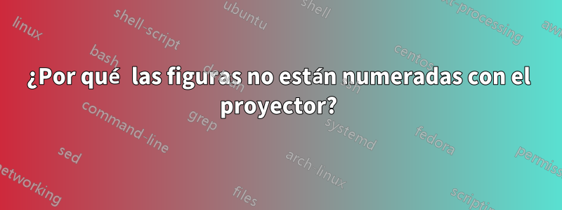 ¿Por qué las figuras no están numeradas con el proyector?