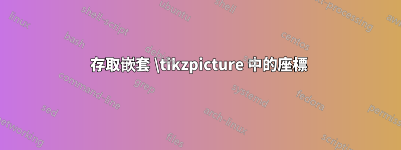 存取嵌套 \tikzpicture 中的座標