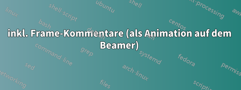 inkl. Frame-Kommentare (als Animation auf dem Beamer)