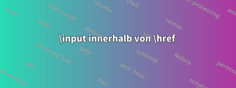 \input innerhalb von \href