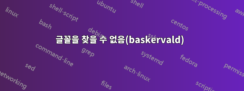 글꼴을 찾을 수 없음(baskervald) 