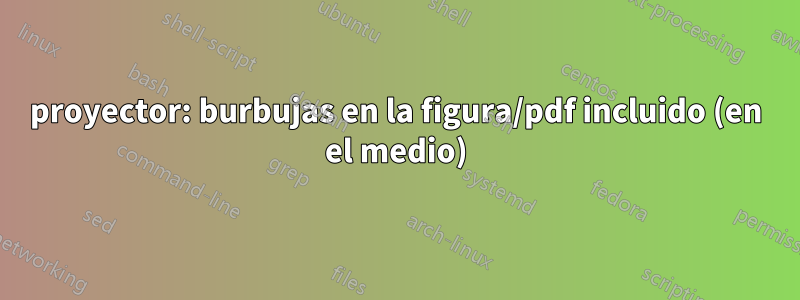 proyector: burbujas en la figura/pdf incluido (en el medio)