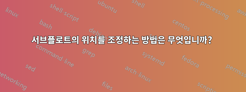 서브플로트의 위치를 ​​조정하는 방법은 무엇입니까?