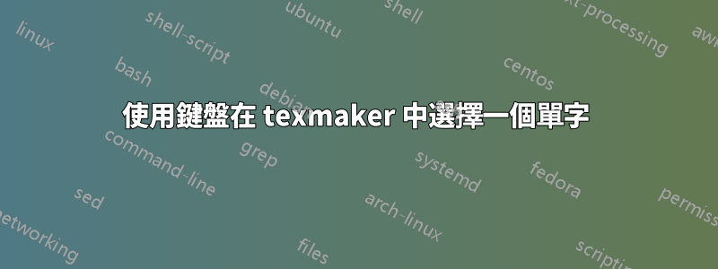 使用鍵盤在 texmaker 中選擇一個單字