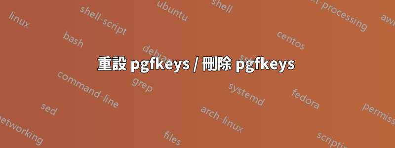 重設 pgfkeys / 刪除 pgfkeys