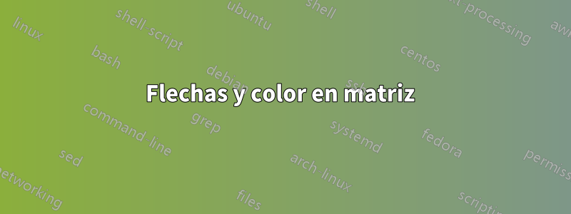 Flechas y color en matriz 