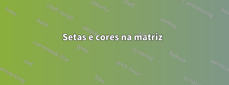 Setas e cores na matriz 