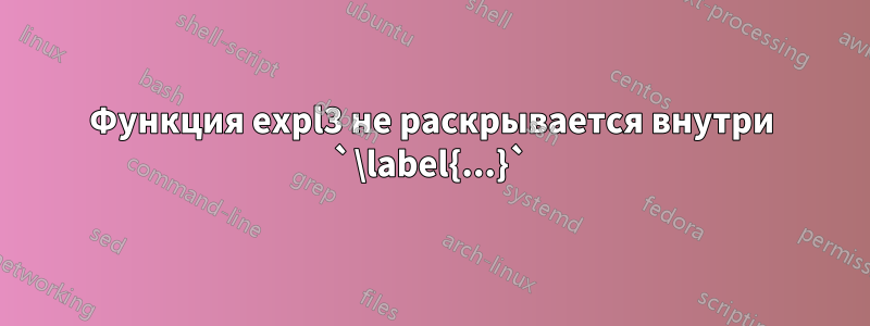 Функция expl3 не раскрывается внутри `\label{...}`