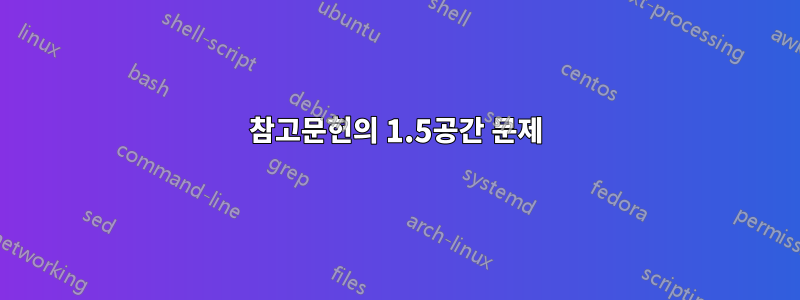 참고문헌의 1.5공간 문제