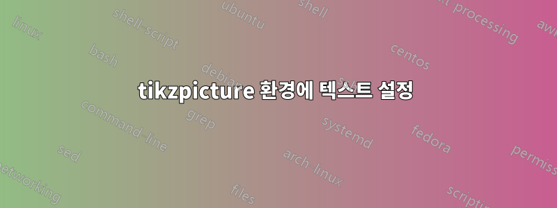 tikzpicture 환경에 텍스트 설정