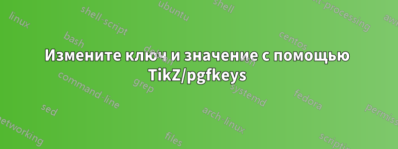 Измените ключ и значение с помощью TikZ/pgfkeys