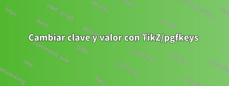 Cambiar clave y valor con TikZ/pgfkeys